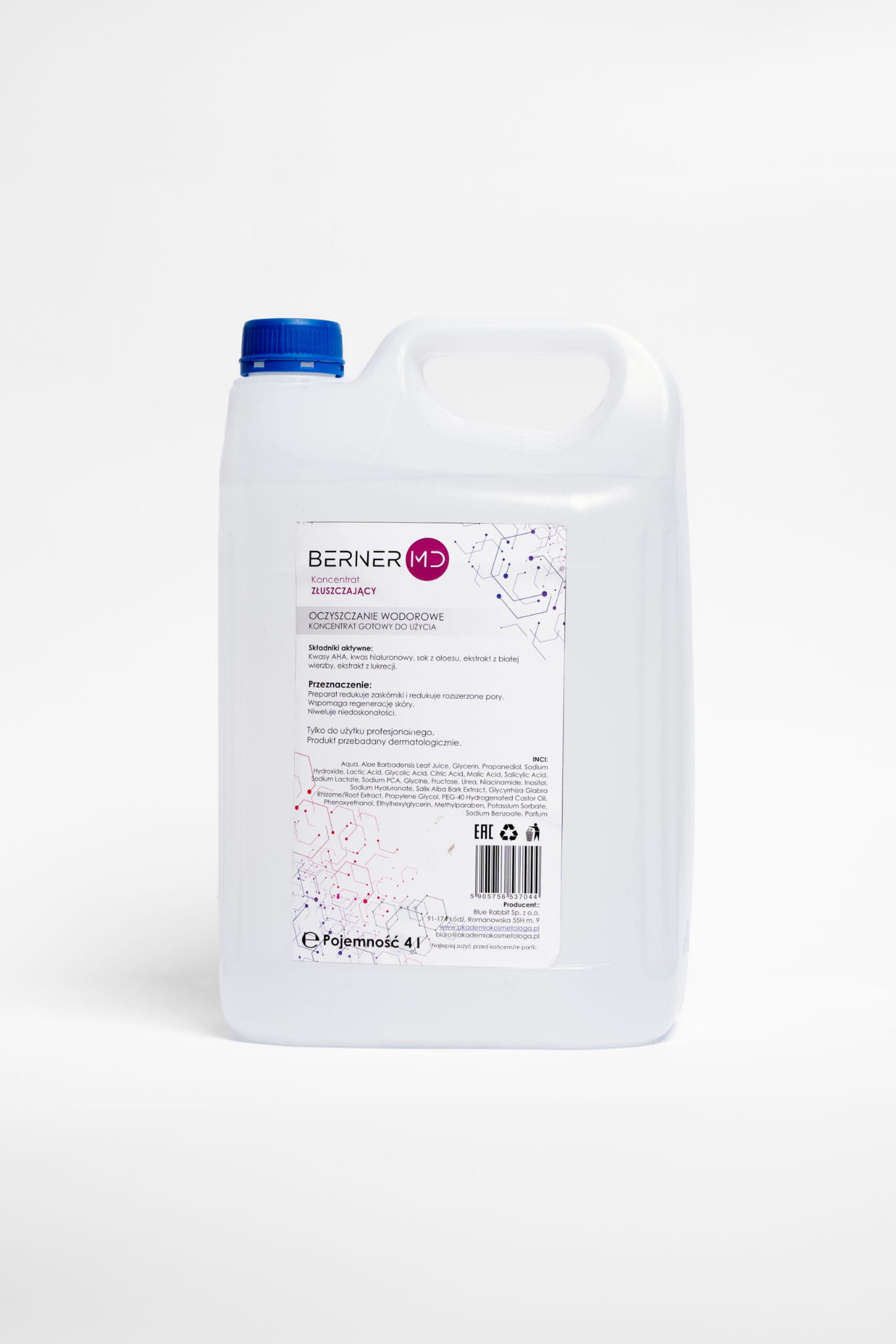 Płyn do oczyszczania wodorowego złuszczaj,ący